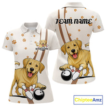 Load image into Gallery viewer, Custom Funny Labrador Retriever Dog Women Bowling Team Shirt, Dog Lovers Bowling Uniform IPHW10208