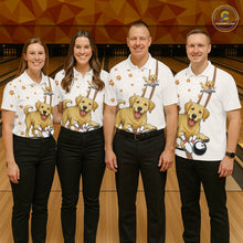 Load image into Gallery viewer, Custom Funny Labrador Retriever Dog Men Bowling Team Shirt, Dog Lovers Bowling Uniform IPHW10208
