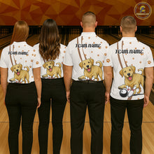Load image into Gallery viewer, Custom Funny Labrador Retriever Dog Men Bowling Team Shirt, Dog Lovers Bowling Uniform IPHW10208