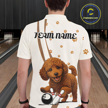 Load image into Gallery viewer, Custom Funny Poodle Dog Men Bowling Team Shirt, Dog Lovers Bowling Uniform IPHW10212