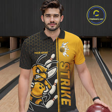 Load image into Gallery viewer, Custom Strike Bee Bowling Polo Shirts For Men, Bee Bowling Team Bowlers Outfit IPHW9047