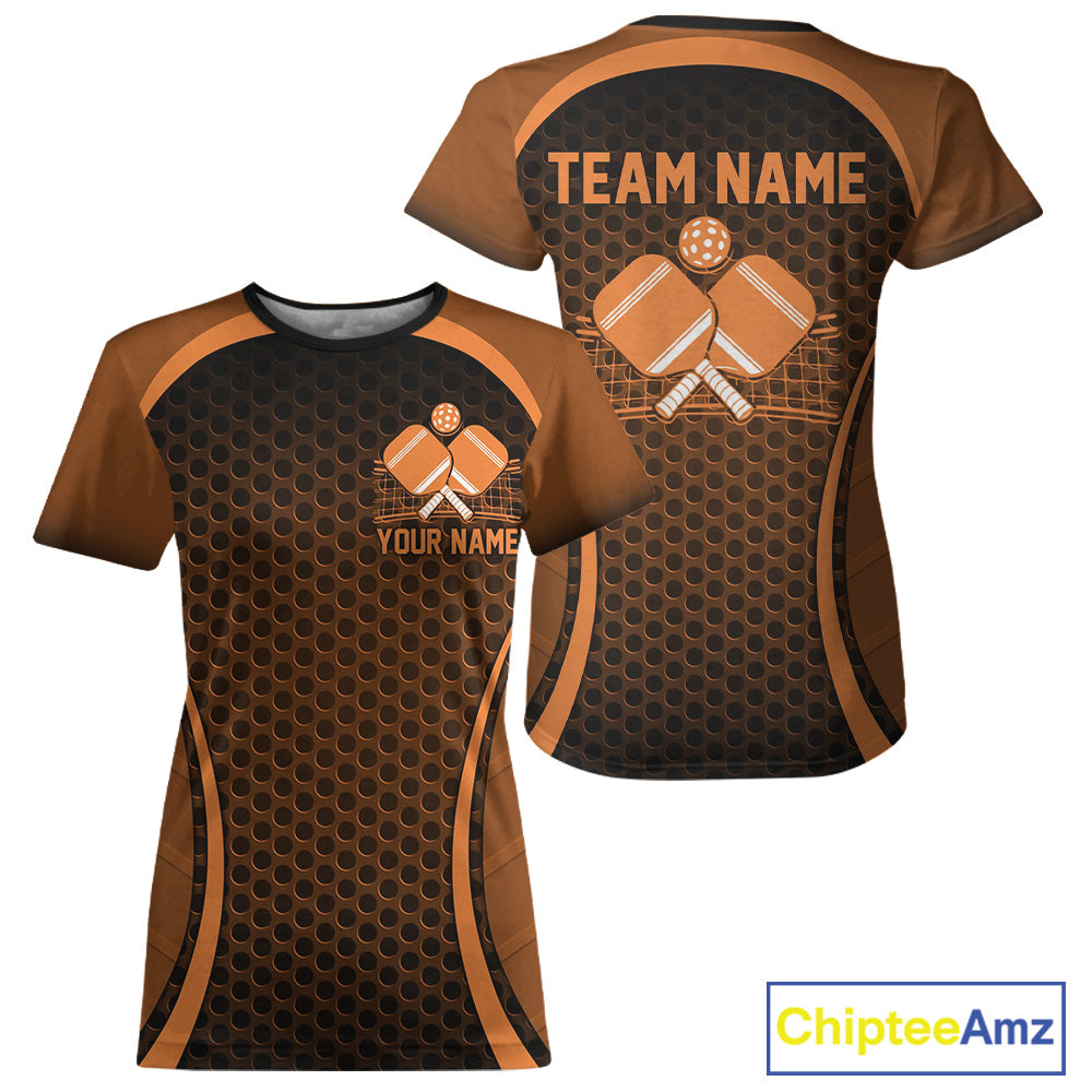 Custom Orange Pickleball For Women, Women's Pickleball Outfit Pickleball Team IPHW10695