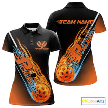 Load image into Gallery viewer, Custom Ice And Fire Pickleball Shirt, Flame Pickleball Polo Team Shirts For Women IPHW9337