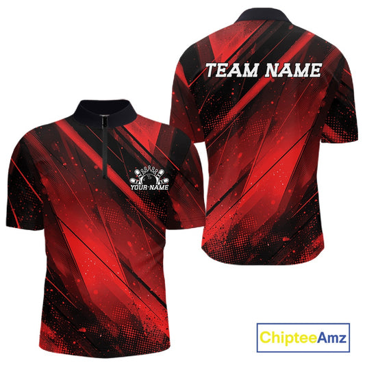 Red and black sports jersey with 'Team Name' text on a white background, featuring Chiptee Amz branding.