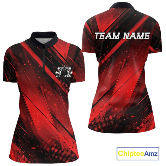 Red and black sports jersey with 'Team Name' text on a white background