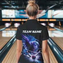 Load image into Gallery viewer, Custom Eagle Bowling Team Womens Quarter-Zip Shirts, Bowling Tournament Shirt Bowler Outfit IPHW8560