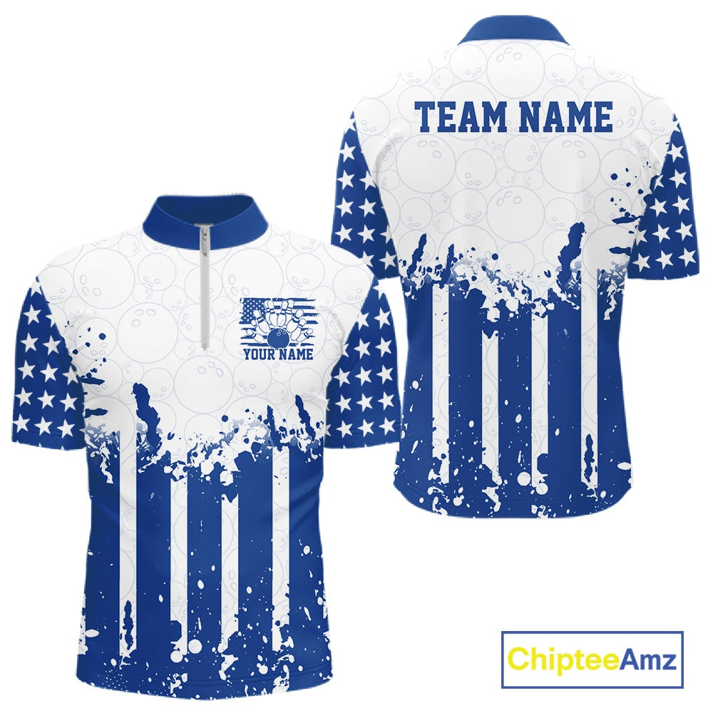 White and purple sports jersey with splatter design and customizable text on a white background.