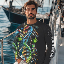 Load image into Gallery viewer, Colorful Fishing DNA Fishing Tools Custom Long Sleeve Tournament Fishing Shirts IPHW8386