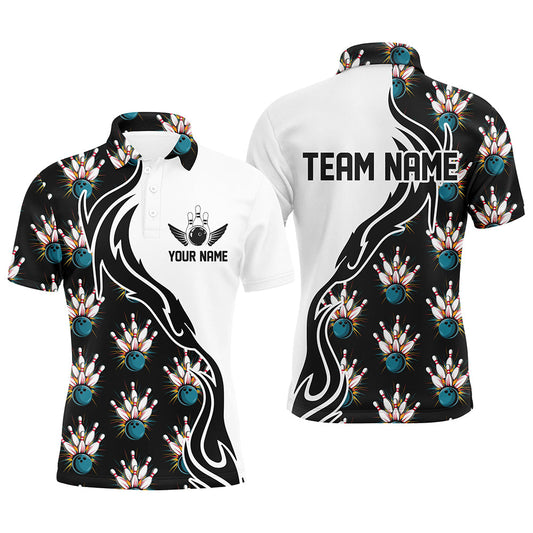 Strike Bowling Custom Polo Shirts For Men And Women, Personalized Bowling Team Shirts IPHW6954