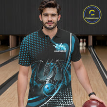 Load image into Gallery viewer, Custom Red Dragon Bowling Jerseys, Mystical Bowling Team Uniform Polo Shirts For Men IPHW9536