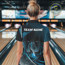 Load image into Gallery viewer, Custom Red Dragon Bowling Jerseys, Mystical Bowling Team Uniform Polo Shirts For Women IPHW9536