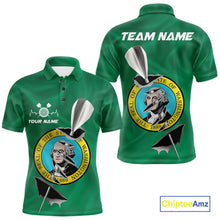 Load image into Gallery viewer, Custom Washington State Flag Silver Dart Steel Tip Dart Men Polo Shirt, Dart Team Jerseys IPHW10569