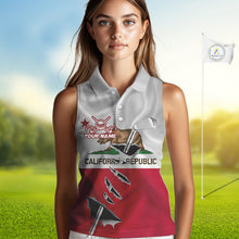 Load image into Gallery viewer, Custom California State Flag Golf Club Golf Team Shirt For Women, Golfer Outfits IPHW10581