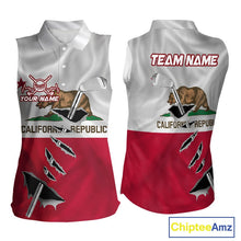 Load image into Gallery viewer, Custom California State Flag Golf Club Golf Team Shirt For Women, Golfer Outfits IPHW10581