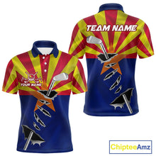 Load image into Gallery viewer, Custom Arizona State Flag Golf Club Patriotic Golf Team Shirt For Men, Golfer Outfits IPHW10583