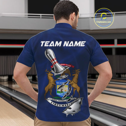 Custom Michigan State Flag Silver Bowling Ball And Pin Patriotic Bowling Shirts For Men IPHW10589