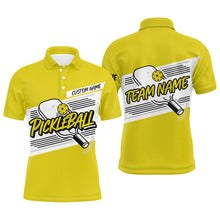 Load image into Gallery viewer, Personalized Men'S Pickleball Polo Shirts, Pickleball Tournament Shirts For Team | Yellow IPHW6706