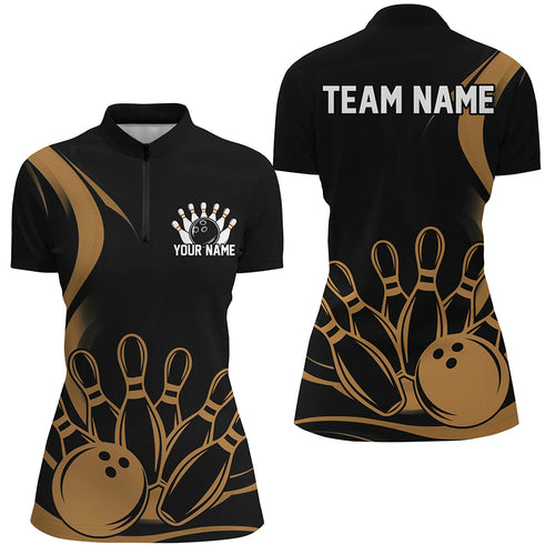 Custom Vintage Ladies Bowling Shirts, Classic Bowling Team Shirts Bowling Jerseys | Yellow IPHW7271