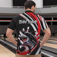 Load image into Gallery viewer, Custom Black And Red Shark Bowling Quarter-Zip Shirts For Men,  Shark Bowling Team Jerseys IPHW8722