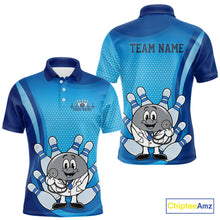 Load image into Gallery viewer, Custom Blue Doctor Bowling Polo Shirts For Men, Funny Doctor Bowling Jerseys IPHW9235