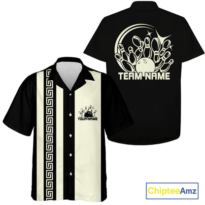 Custom Classic Vintage Bowling Team Shirts, 50S Retro Bowling Button Up ShirtIPHW10868