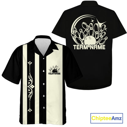 Custom Classic Vintage Bowling Team Shirts, 50S Retro Bowling Button Up ShirtIPHW10869