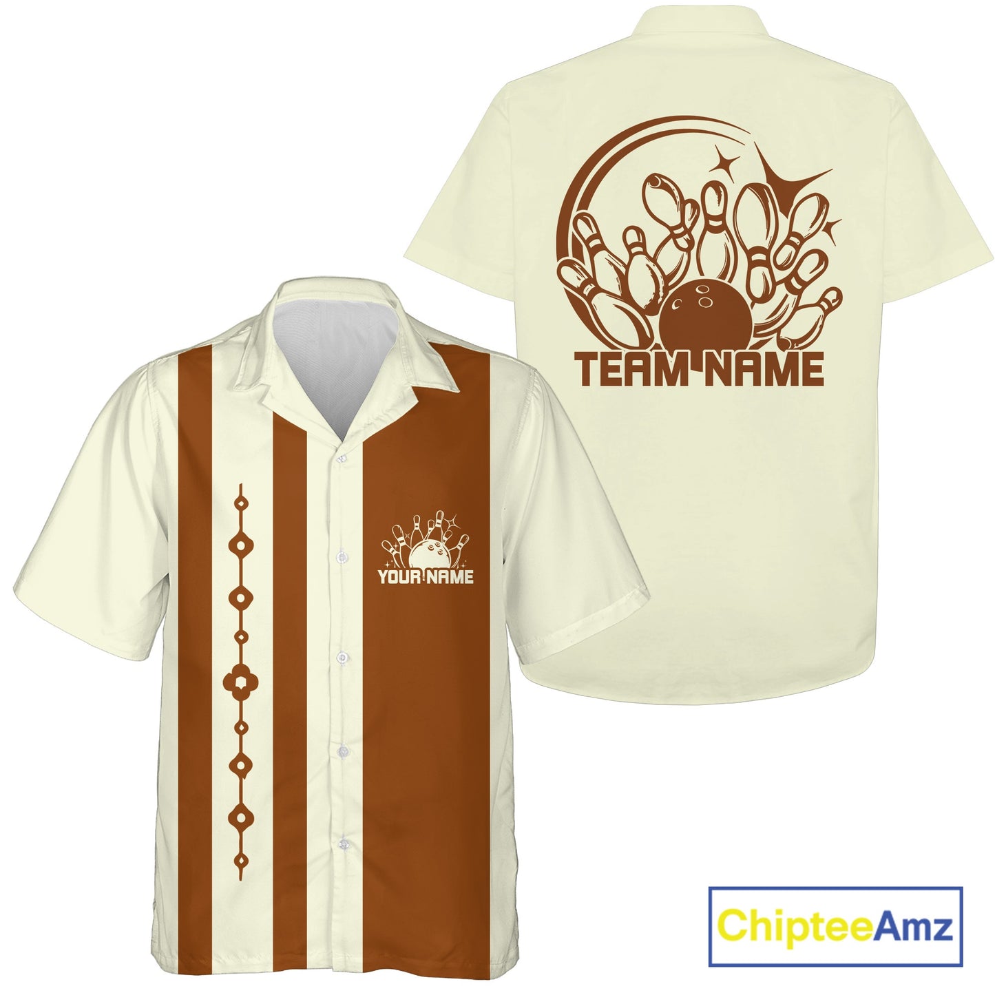 Custom Classic Vintage Bowling Team Shirts, 50S Retro Bowling Button Up ShirtIPHW10871