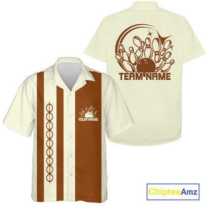Custom Classic Vintage Bowling Team Shirts, 50S Retro Bowling Button Up ShirtIPHW10872