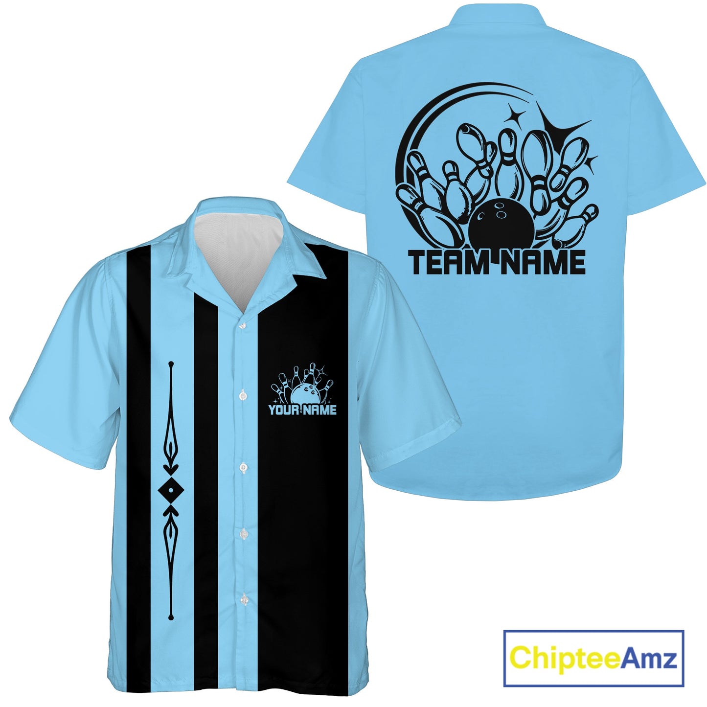 Custom Classic Vintage Bowling Team Shirts, 50S Retro Bowling Button Up ShirtIPHW10873