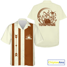 Load image into Gallery viewer, Custom Classic Vintage Bowling Team Shirts, 50S Retro Bowling Button Up ShirtIPHW10875