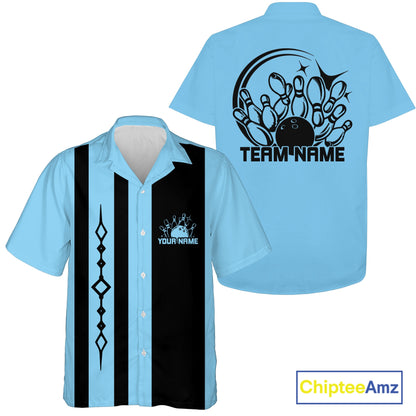 Custom Classic Vintage Bowling Team Shirts, 50S Retro Bowling Button Up Shirt IPHW10876