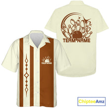 Load image into Gallery viewer, Custom Classic Vintage Bowling Team Shirts, 50S Retro Bowling Button Up Shirt IPHW10876
