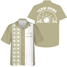 Load image into Gallery viewer, Custom Retro Style Bowling Button Up Shirt, Vintage Bowling Hawaiian Team Shirt IPHW10080