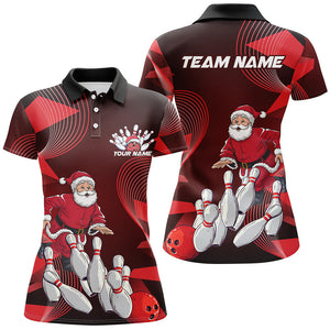 Pink Custom Christmas Bowling Team Shirts For Women, Xmas Bowling Team Outfits Gifts IPHW7858