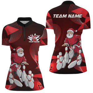 Pink Custom Christmas Bowling Team Shirts For Women, Xmas Bowling Team Outfits Gifts IPHW7858