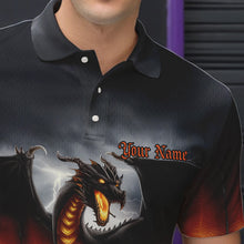 Load image into Gallery viewer, Custom Thunder Lightning Dragon Bowling Polo Shirts For Men,Dragon Bowling Team Shirt IPHW8300
