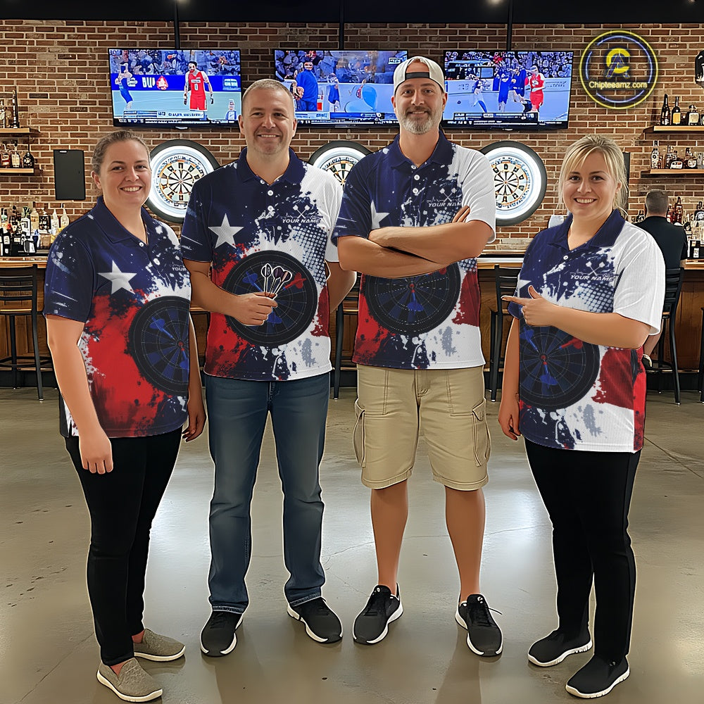 Custom Grunge Texas Flag Dart Multi Styles Shirts For Dart Players, Texas Dartboard Darts Jerseys IPHW10395