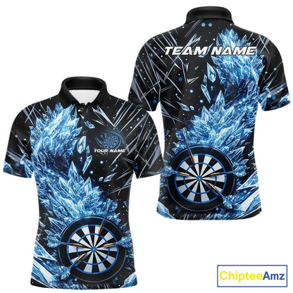 Custom Blue Ice Crystal Dart Jerseys, Ice Dart Team Multi Styles Shirts For Men, Women And Kids IPHW10403