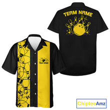 Load image into Gallery viewer, Custom Bowling Pin Pattern Vintage Bowling Team Shirt, 50S Retro Bowlers Outfit IPHW10087