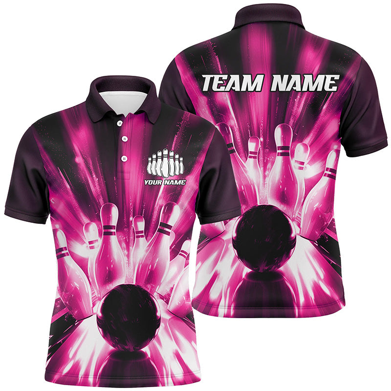 Custom Multi-Color Bowling Ball And Pins Bowlers Shirts For Men And Women, Bowling League Style Shirts For Team IPHW6590