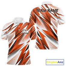 Load image into Gallery viewer, Custom Orange Bowling Team Men Polo Shirts, Bowling League Shirt Bowler Jerseys IPHW11426