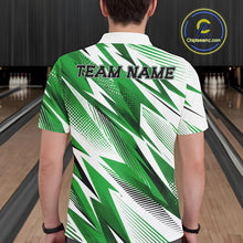 Load image into Gallery viewer, Custom Green Bowling Team Men Polo Shirts, Bowling League Shirt Bowler Jerseys IPHW11427