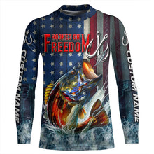 Load image into Gallery viewer, American Flag Bass Custom Fishing Shirts, Patriotic Bass Fishing Jerseys For Men, Women And Kid IPHW5763