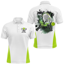 Load image into Gallery viewer, Custom Watercolor Pickleball Polo Shirts, Men'S Pickleball Outfits Pickleball Gifts | Green IPHW6932