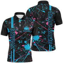 Load image into Gallery viewer, Custom Blue And Pink Strike Bowling Team Shirts, Camo Bowling League Unisex Jerseys IPHW6430