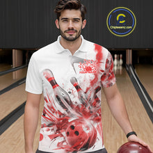 Load image into Gallery viewer, Custom Black And Red Men Bowling Team Shirts, Bowling League Shirt Bowlers Outfit IPHW10782