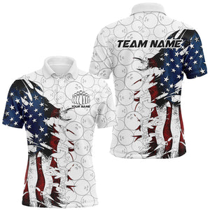 Vintage American Flag Custom Patriotic Bowling Shirts For Men And Women, Outfits Bowling IPHW6984