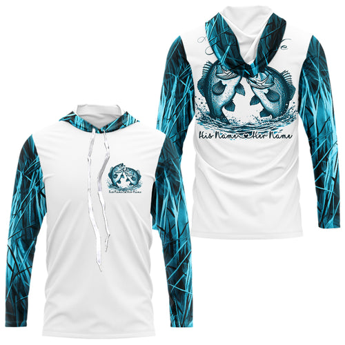 You And Me We Got This Personalized Valentine'S Day Matching His And Her Fishing Shirts | Blue Camo IPHW5792