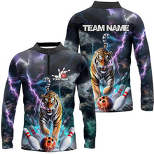 Load image into Gallery viewer, Custom Colorful Thunder Lightning Tiger Bowling Team Shirt For Men, Bowling League Shirt Outfit IPHW7997