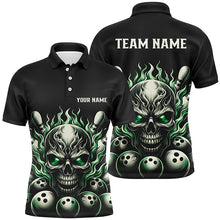 Load image into Gallery viewer, Multi-Color Custom Skull Bowling Shirts For Men And Women, Unisex Flame Bowling Team Shirts For Bowlers IPHW5926